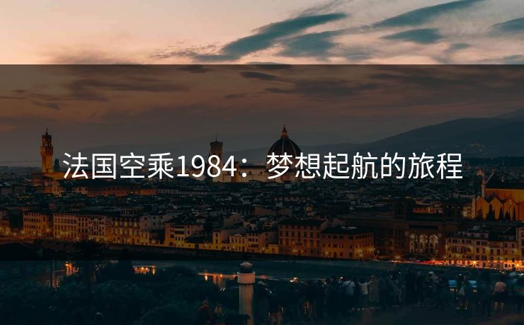 法国空乘1984：梦想起航的旅程